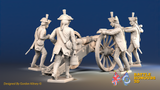 Seven Years’ War Prussian Horse Artillery - Loading Crew, rear view. Supplied unpainted.