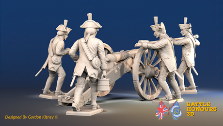 Seven Years’ War Prussian Horse Artillery - Loading Crew, rear view. Supplied unpainted.
