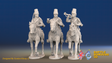 Seven Years’ War Russian Hussars Command - Mirlitons, front view. Supplied unpainted.