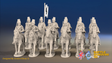 Seven Years’ War Russian Hussar Regiment - Mirlitons - 12 Mounted Figures, front view. Supplied unpainted.