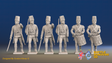 Seven Years’ War Russian Pandur Grenadiers Command - Summer Uniform, front view. Supplied unpainted.