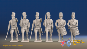 Seven Years’ War Russian Pandur Grenadiers Command - Summer Uniform, front view. Supplied unpainted.