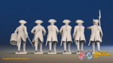 Seven Years’ War Russian Musketeers Command - Advancing - Winter Uniform - Observation Corps, rear view. Supplied unpainted.