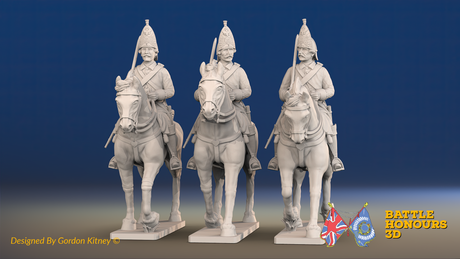 Seven Years’ War Russian Horse Grenadiers, front view. Supplied unpainted.