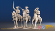 Seven Years’ War Prussian Mounted Colonels - Set 3, front view. Supplied unpainted.