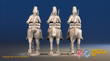 Seven Years’ War Prussian Hussars - Trotting - Mirlitons with Skull Badges, rear view. Supplied unpainted.