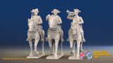Seven Years’ War Russian Cuirassiers Command, front view. Supplied unpainted.