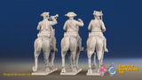 Seven Years’ War Russian Cuirassiers Command, rear view. Supplied unpainted.