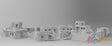 Rural buildings bundle terrain model view 2