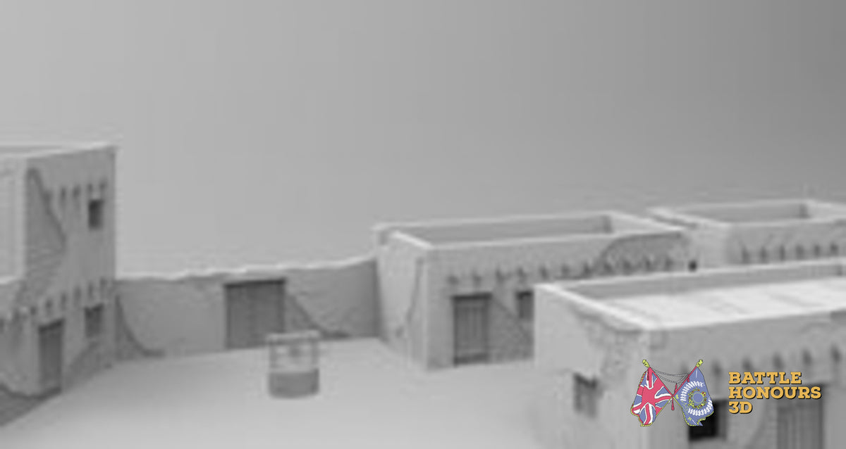 Rural buildings bundle terrain model view 1