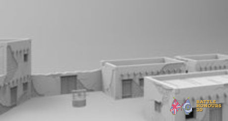 Rural buildings bundle terrain model view 1