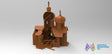Russian damaged village terrain model