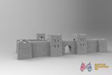 Norman castle walls terrain model view 3