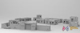 Rural buildings bundle terrain model view 3
