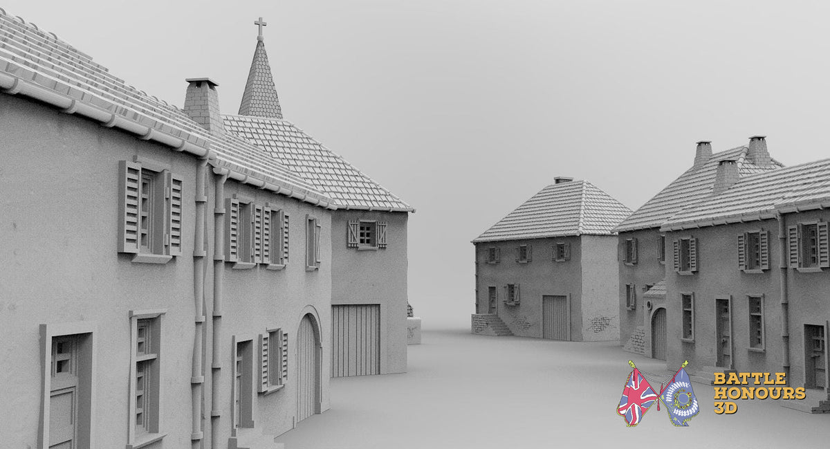 Saint Privat town set terrain model view 1