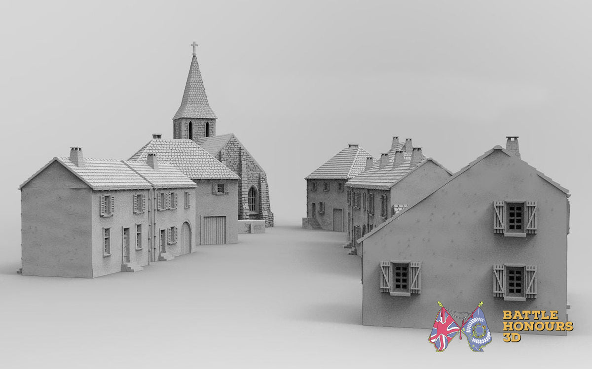 Saint Privat town set terrain model view 3