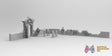 Damaged Saint Privat town set terrain model view 1