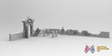 Damaged Saint Privat town set terrain model view 1