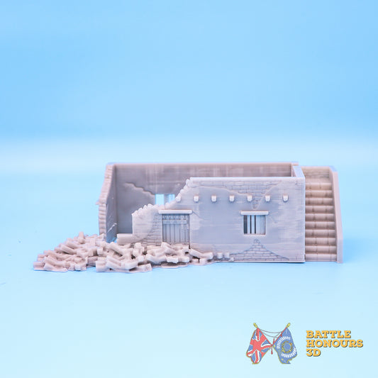 Paquete de edificios dañados de un piso