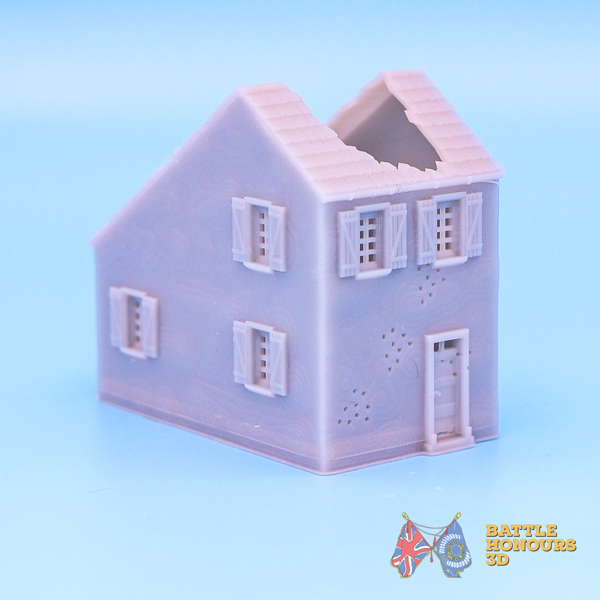 Damaged Saint Privat House 6 terrain model view 7