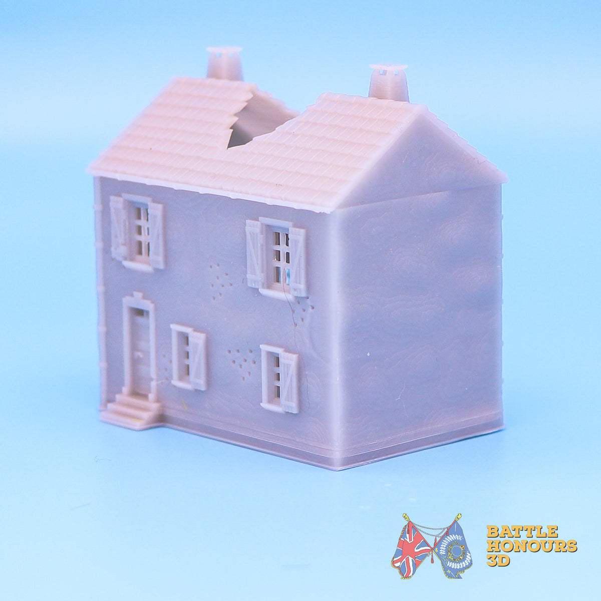 Damaged Saint Privat House 5 terrain model view 3