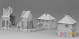 Damaged Saint Privat town set terrain model view 2