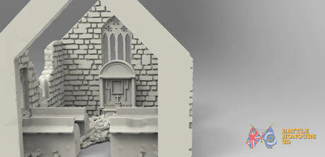 Destroyed church terrain model view 5
