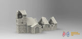 Destroyed old church terrain model view 3