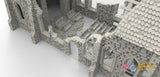 Destroyed old church terrain model view 1