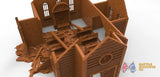 Damaged Russian church terrain model view 4