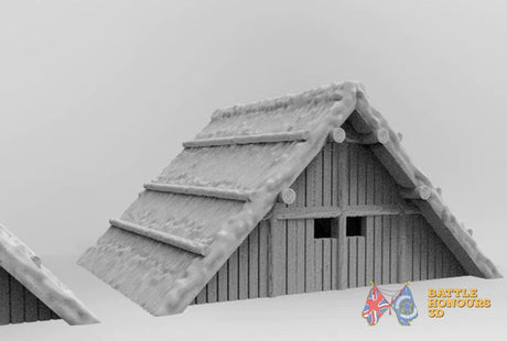 Anglo Saxon Houses terrain model for historical tabletop wargaming view 8