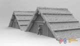 Anglo Saxon Houses terrain model for historical tabletop wargaming view 5