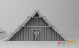 Anglo Saxon Houses terrain model for historical tabletop wargaming view 7