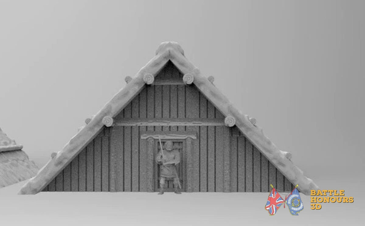 Anglo Saxon Houses terrain model for historical tabletop wargaming view 7