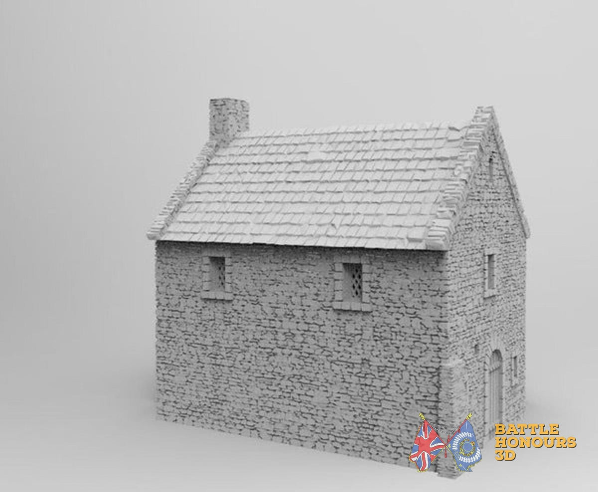 Bastle with Stairs terrain model view 2