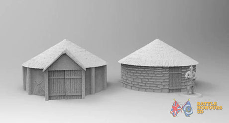 Celtic Roundhouses terrain model view 2