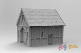 Medieval barn terrain model view 2