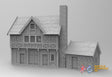 Medieval farmhouse terrain model view 4
