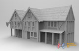 Medieval inn terrain model view 3