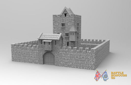 Medieval Tower House Turreted Roof