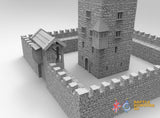 Medieval tower house terrain model view 4