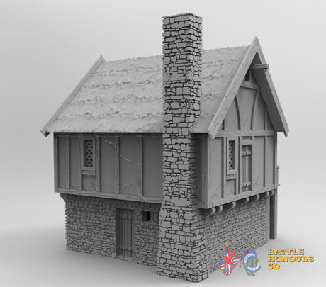 Medieval watermill terrain model view 2