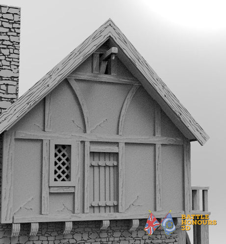 Medieval watermill terrain model view 1