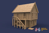 Medieval village terrain set model view 4