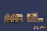 Medieval village terrain set model view 1