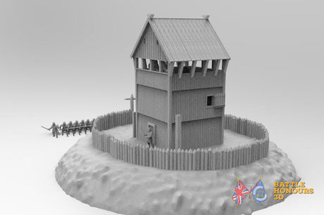 Motte palisades terrain model view 3