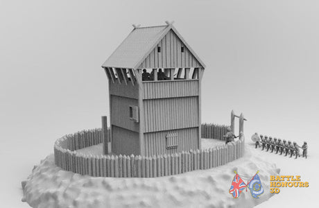 Motte palisades terrain model view 2