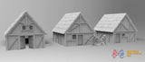 Saxon houses terrain model view 1