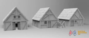 Saxon houses terrain model view 1