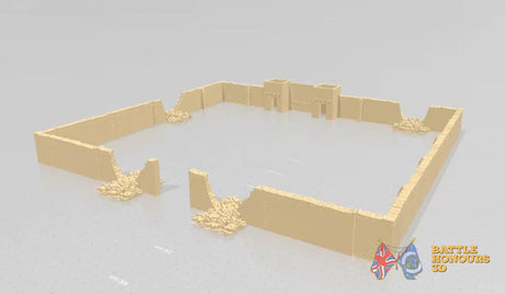Arabic Town Walls terrain model view 2
